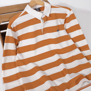 Marchio alla moda retrò stile College Jersey per la <span class=keywords><strong>Polo</strong></span> per i giovani grande motivo a righe a maniche lunghe primavera autunno lungo T-coppia T - Product Image 3