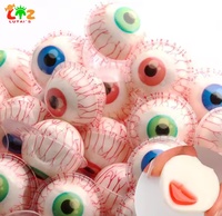 Bonbons gélifiés 3D éclatants avec jus, 30 pièces/boîte en blister – Saveurs Earth Eye, guimauve, football, pastèque