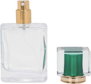 Muestra Gratuita de Botella de Perfume de Vidrio Cuadrada Recargable de 30ml 50ml 100ml con Atomizador Transparente - Product Image 3