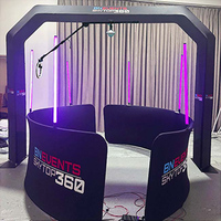 Cabina de Fotos Giratoria Inflable de 360 Grados, Accesorios para Selfies, Fácil de Instalar