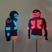 Costume de marcheur robot à DEL avec lumières de boîte de nuit pour les décorations d'Halloween et de Noël et les occasions scolaires