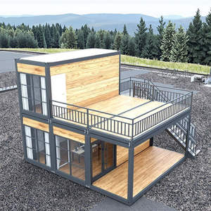 Structure de conteneur de <span class=keywords><strong>maison</strong></span> à deux chambres détachable, bâtiment de bureau de 40 pieds, conteneur chinois de 20 pieds, personnalisé, professionnel, bon prix - Product Image 2