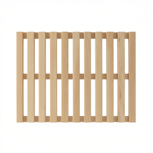 Plataforma de Ducha Rectangular de Madera 55 x 68 cm Acabado Natural para Baño - Product Image 3