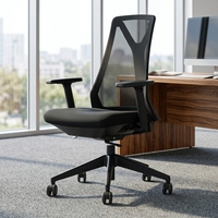 Chaise de bureau ergonomique pivotante en maille Via Clio, hauteur réglable, structure en nylon, base en plastique, accoudoirs 2D/3D/4D, appuie-tête réglable
