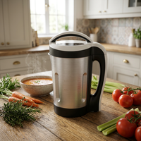 Mijoteuse Électrique Multifonction 1,6 L avec 2 Lames, 200 W, Récipient en Acier Inoxydable SUS304, Auto-Nettoyante pour Usage Domestique