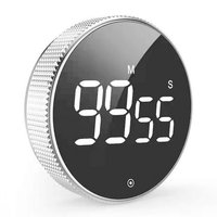 Runder Reifenförmiger Digitaler Selbstrotierender Magnetischer Elektronischer Countdown-Timer, Batteriebetrieben, für Fitness und Kochen