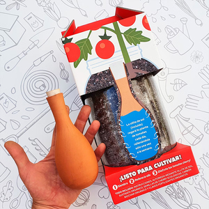 Kit de jarrón de cristal de <span class=keywords><strong>maceta</strong></span> de terracota de riego automático para cultivar tomates <span class=keywords><strong>cherry</strong></span> para el hogar de los niños, guardería, centros comerciales, uso del suelo bueno - Product Image 5