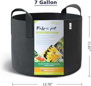 Alta calidad 6-Pack 7 galones <span class=keywords><strong>planta</strong></span> crecer bolsas no tejida aireación vivero bolsa de contenedores con mango - Product Image 2