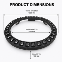 Anillo de luz LED cinético de 1M, 1.2M, 1.5M, RGBW Pixel, 8 canales, carrera de 5M, para conciertos y bodas, efecto de anillo LED elevable