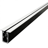 Système d'ouverture de porte électrique en verre à entraînement direct dissimulé et silencieux, opérateur de porte coulissante automatique à lévitation magnétique ultra-étroite