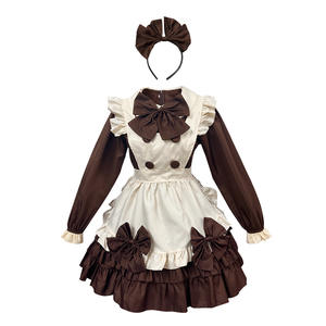 Vestido de Mucama Estilo <span class=keywords><strong>Lolita</strong></span>, Dulce, Lindo y Adorable, Estilo Francés, con Mangas Suaves y Volantes, Delantal de Mucama - Product Image 6