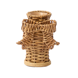 Urna trenzada tejida a mano, jarrón coalescente alto moderno para decoración de flores, jarrón de urna de ratán, OEM personalizado de Vietnam - Product Image 1