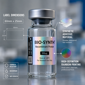 Étiquettes personnalisées pour flacons de 3 ml, 5 ml, 10 ml, 20 ml, 30 ml, étiquettes adhésives en vinyle imperméables pour peptides, logo personnalisé - Product Image 3
