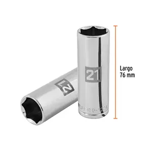 Juego de Llaves de Tubo de 21 mm, 6 Puntas, Accionamiento de 1/2'', Marca TRUPER - Product Image 3