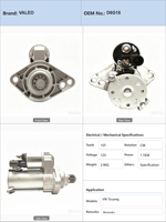 Démarreur de voiture LEHUA pour VOLKSWAGEN Lavida Bora 1.4T CN 12V 1.1KW D6G18 STV0291BA 02Z911021A TS12ER21SP