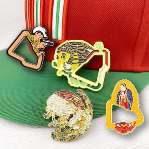 Badge métallique personnalisé en gros pour épinglette, épinglette émaillée pour chapeau mexicain avec logo plaqué, breloques elfes et chapeau à drapeau - Product Image 3