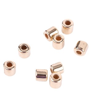 Cylindrical Spacer Beads Gold Silver Rose Gold Plated Plastic Resin DIY Jewelry Making Accessories For <b>Bracelets</b> Necklaces - Product Image 5