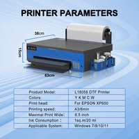 Impresora de camisetas de inyección de tinta L1805 A3 digital de 30 cm nueva impresora DTF de película PET de transferencia térmica para prendas de tela textil
