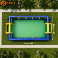 Ceyu Terrain de football gonflable géant 10x6.5m, Aire de jeu portable pour enfants et adultes, Location en gros