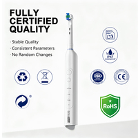 Brosse à dents électrique rechargeable par USB pour adultes, blanchiment des dents, + 2 têtes de rechange, poils en nylon ultra-doux, 6 modes, minuterie intelligente