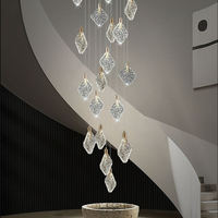 Décorations modernes pour salon, villa, lustre de luxe, lustre minimaliste pour escalier, lampe de salle à manger, lustre LED