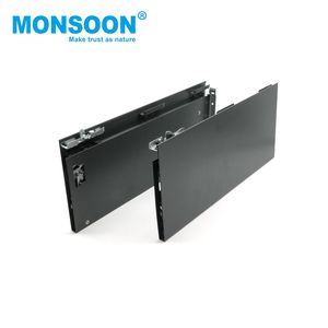 Système de tiroirs métalliques minimalistes à double paroi pour cuisine, avec glissières à fermeture amortie et montage sous plan pour meubles - Product Image 2