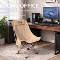 Chaise de camping et de plage réglable à dossier haut en tissu Oxford avec poche latérale, pliable, portable, mobilier d'extérieur pour adultes