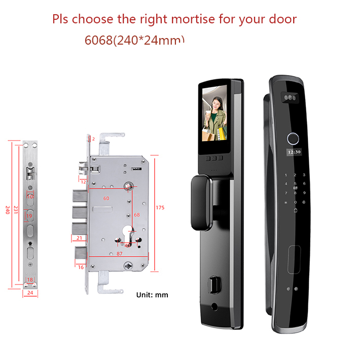 GRAY (mortise with hook)