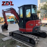 Mini-excavatrice sur chenilles hydraulique d'occasion Yanmar VIO55 VIO80 d'origine japonaise, 5 tonnes, faible nombre d'heures, à vendre