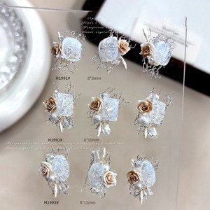 Decoraciones <span class=keywords><strong>de</strong></span> <span class=keywords><strong>Uñas</strong></span> 3D <span class=keywords><strong>de</strong></span> Aleación con Diseño <span class=keywords><strong>de</strong></span> Flor <span class=keywords><strong>de</strong></span> Camelia y Efecto <span class=keywords><strong>de</strong></span> Hielo Roto, Flor <span class=keywords><strong>de</strong></span> Ángulo Recto y Huevo <span class=keywords><strong>de</strong></span> Paloma, Hechas a Mano - Product Image 2