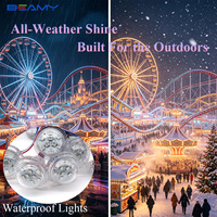 Luz LED RGB de píxel tipo cabujón programable de 35 mm DC24V para atracciones de feria, ruedas gigantes y parques temáticos
