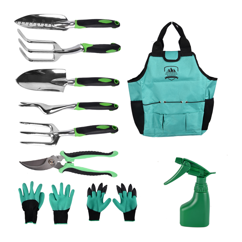 Ergonomic Garden Tool for Women 25-Piece Pink Set with Storage Bag