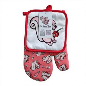 Juego de Guantes de Horno Resistentes al Calor de Algodón Personalizados con Forro, Guantes de Horno Dobles para Hornear - Product Image 4