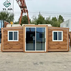 Modern 20ft 40ft Folding Expandable Modular Container Steel Exterior Wall With Interior Effect Bedroom Bathroom Portable House