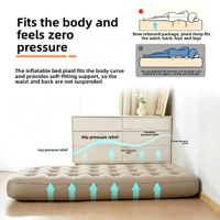 Nouveau matelas gonflable automatique floqué pour lit d'hôpital, lit de sol, lit d'appoint, tapis de sieste pour bureau à domicile, tente de camping et mobilier de maison