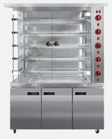 Armoire de rôtisserie commerciale nouveau gaz électrique en acier inoxydable pour restaurants magasins d'alimentation centres commerciaux pour magasins de poulet rôti