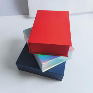 カスタム化粧品スキンケア包装ギフトボックスシルバーペーパーボックス美容ウィッグエクステンション製品レッドブルーシルバーグレーメーリングボックス - Product Image 1