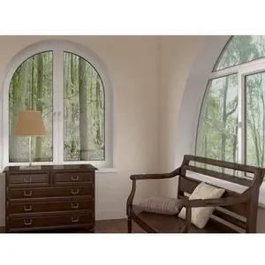 Sıcak satış çift camlı enerji verimli kanatlı daire için PVC pencereler vinil pencereler