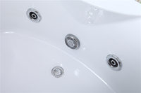 Baignoire en acrylique triangulaire pour la maison, l'hôtel, les adultes, baignoire à remous, salle de bain intérieure, baignoire moderne à jets de massage avec douche
