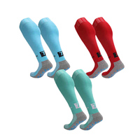 Chaussettes de football professionnelles OEM pour jeunes, antidérapantes, respirantes, en coton et fibre de bambou, hauteur genou, avec grip antidérapant