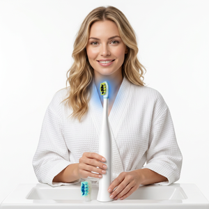 Cepillo de Dientes Eléctrico Sónico al por Mayor para Uso Doméstico con LED Azul, Cerdas Suaves, Temporizador Inteligente, Tecnología Blanqueadora, Resistente al Agua IPX5, Plegable - Product Image 2