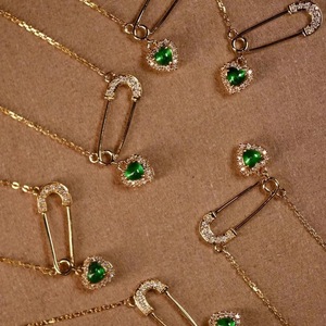 Collier de luxe français en argent pur S925 pour femmes, diamant brisé étoilé avec pompon, goutte d'eau, bijoux en platine haut de gamme - Product Image 2