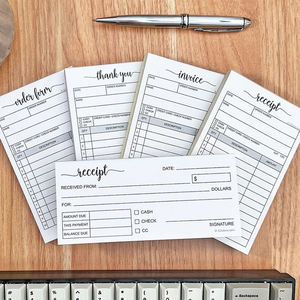 Carnet de commandes personnalisé de haute qualité en papier autocopiant (NCR), impression de reçus et de factures OEM/ODM - Product Image 6