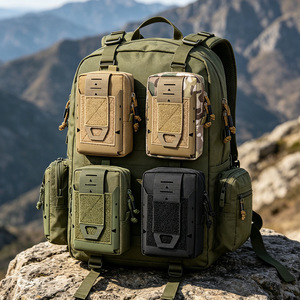 Sac banane tactique MOLLE découpé au laser AYPPRO, robuste, en <span class=keywords><strong>nylon</strong></span> 1000D, pochette EDC pour la randonnée, la course à pied et le trekking en extérieur - Product Image 1
