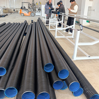 Ligne de production de machines d'extrusion de tuyaux ondulés à double paroi en HDPE PE pour la fabrication de plaques de filaments