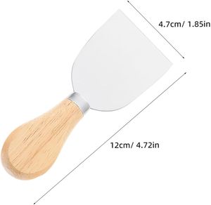 Ensemble de mini-couteaux à fromage en acier inoxydable avec manche en bois de qualité supérieure pour plateau de charcuterie, couteau à fromage exquis, fourchette à fromage - Product Image 2