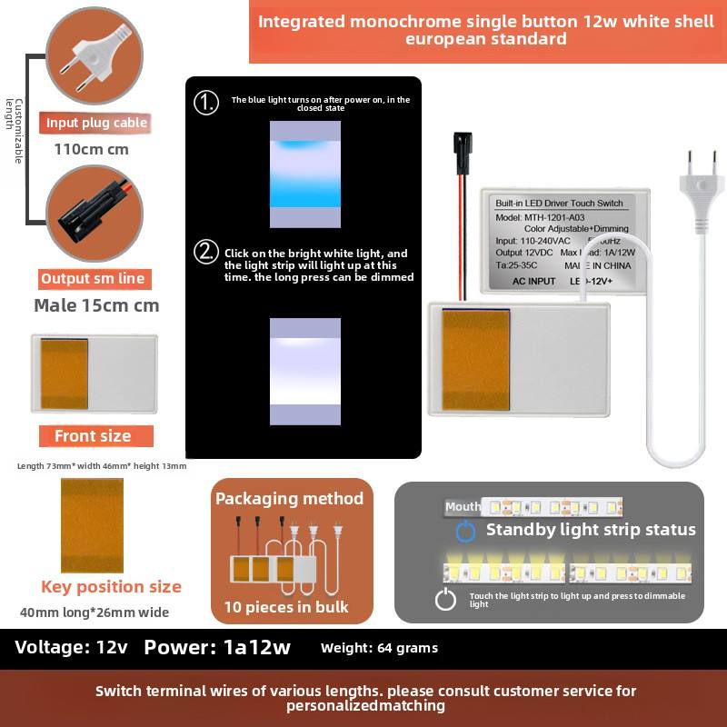 1201-A03 Prise EU Blanc