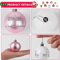 Ensemble de boules de Noël modernes à impression numérique Daoge, 44 pièces, boules en plastique incassables pour l'arbre de Noël, les fêtes