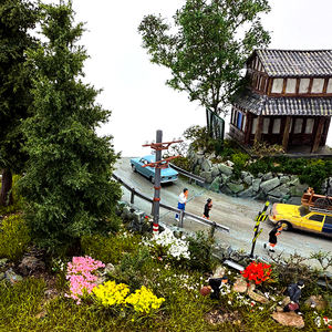 Fleur Cluster Modèle Herbe Aiguille Poudre 1:87 Échelle Artificielle Paysage Buissons Miniature Modèle Train Arbre - Product Image 6