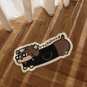 Tapis de sol pour enfants en forme de Teckel mignon, antidérapant, pour chambre d'enfant, motif animal de dessin animé, nettoyage facile, lavable en machine - Product Image 5